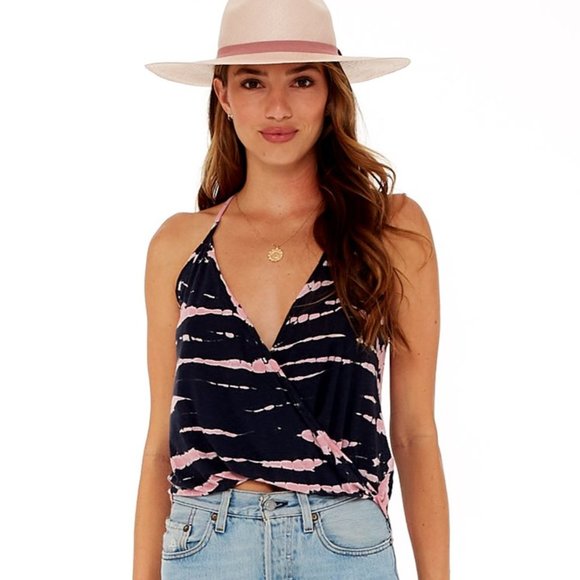 Young Fabulous & Broke Tops - YFB Young Fabulous & Broke Naomi Tie Dye Wrap Top